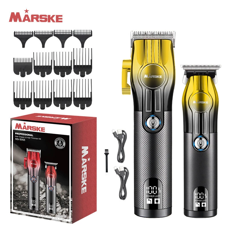 MARSKE 2 In 1 Electric Hair Clipper Set for Men Cordless Rechargeable Trimmer Kit with LCD Display 6500 RPM — view 2
