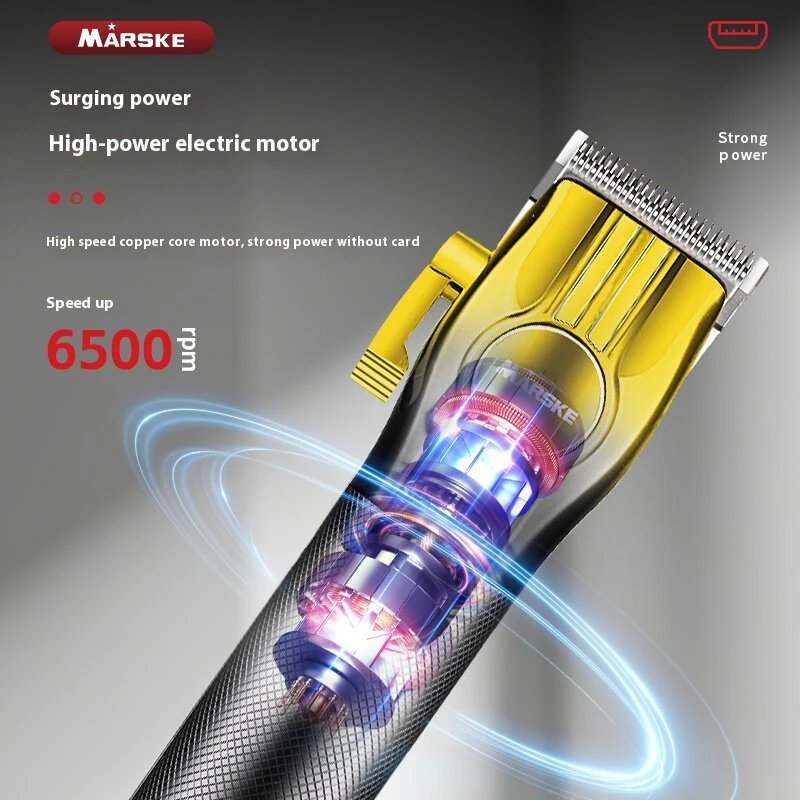 MARSKE 2 In 1 Electric Hair Clipper Set for Men Cordless Rechargeable Trimmer Kit with LCD Display 6500 RPM — view 4