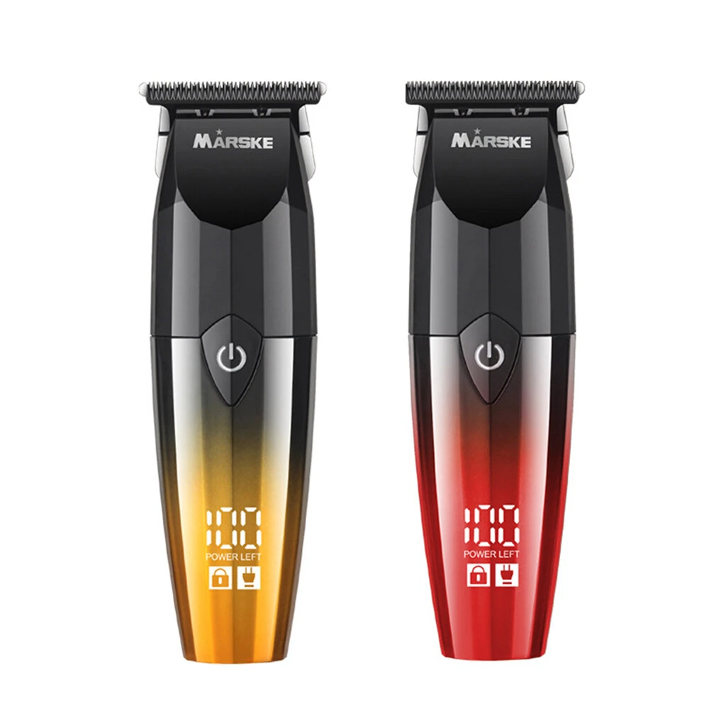 Marske MS-5066 Professional Hair Clipper 7200RPM Motor 800mAh Battery USB Recharge R-Shaped Blade Digital Display Adjustable Comb Trimmer — image 1