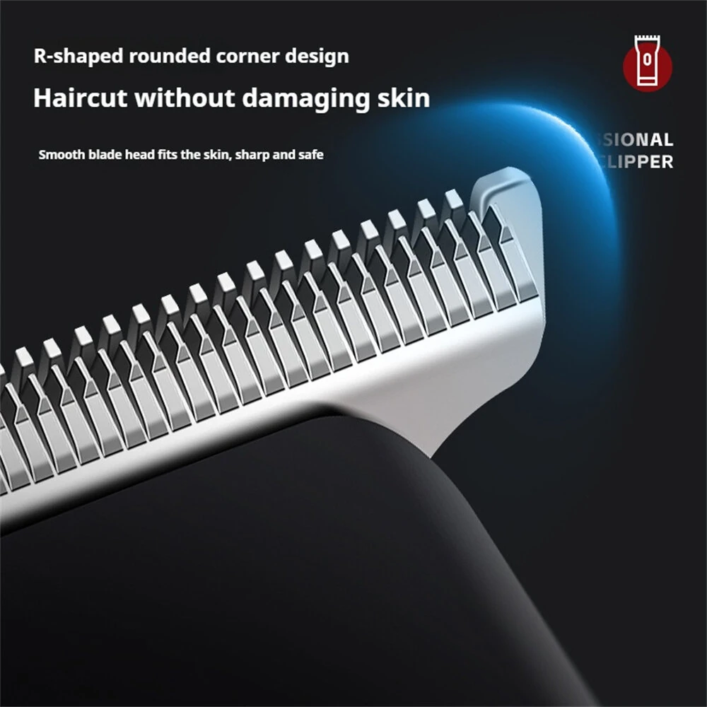 Marske MS-5066 Professional Hair Clipper 7200RPM Motor 800mAh Battery USB Recharge R-Shaped Blade Digital Display Adjustable Comb Trimmer — view 5
