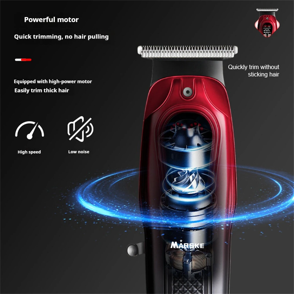 MARSKE MS-5067 Professional Hair Clipper 1800mAh Rechargeable Battery LED Display Stainless Steel Round Blade USB Charging — view 4