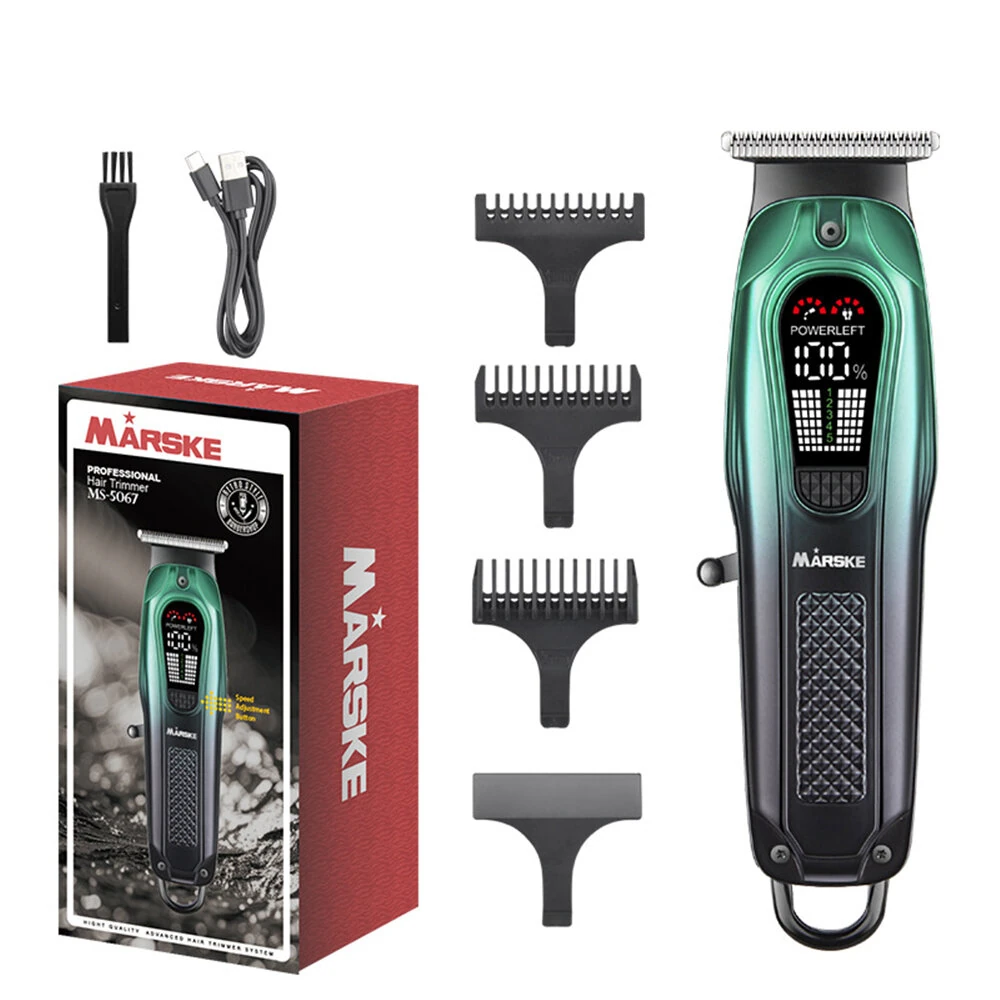 MARSKE MS-5067 Professional Hair Clipper 1800mAh Rechargeable Battery LED Display Stainless Steel Round Blade USB Charging — view 6