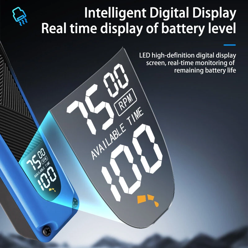 MARSKE MS-5082 Professional Electric Hair Clipper 5W 7500RPM 2500mAh USB Rechargeable Mens Beard Trimmer with LED Digital Display Stainless Steel Trimmer Salon Kit — view 8