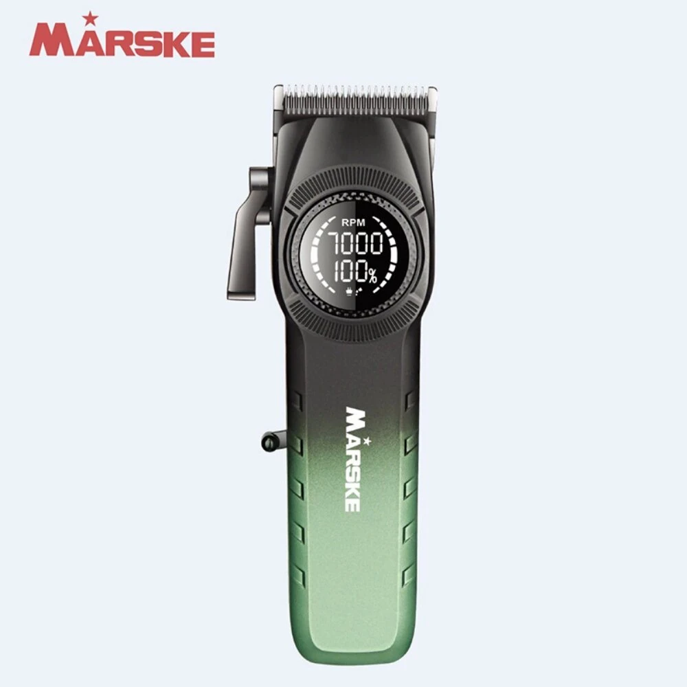 MARSKE MS-5089 Professional Hair Clipper 7000RPM High Speed 180 Mins Runtime 4 Gears Lever Adjustable 2000mAh Long Battery Rechargeable Hair Trimmer with LED Digital Display for Home Salon Use — view 2