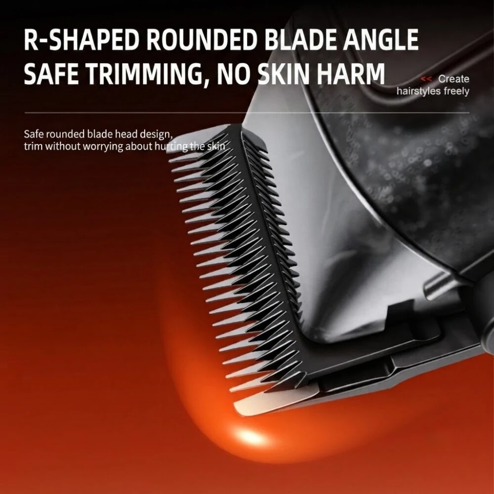 MARSKE MS-5090 Electric Hair Clipper 8000RPM High Speed Blades Adjustable 4000mAh Long Battery 36dB Low Noise Professional Trimmer Grooming Kit with LED Display for Home Salon Use — view 4