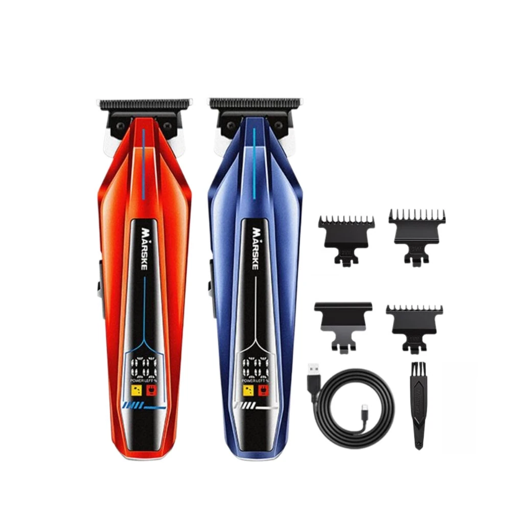 MARSKE MS-5093 Professional Hair Clipper 7000RPM High Speed 2000mAh Long Battery Multi Guide Combs Cordless Rechargeable Hair Trimmer with LED Digital Display for Home Salon Use — view 7