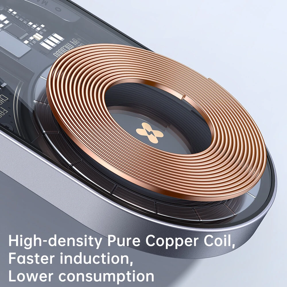 Mcdodo 15W Magnetic Wireless Charger Car Mount PD3.0 QC3.0 Fast Charging Transparent 360° Rotation Breathing Light — view 5