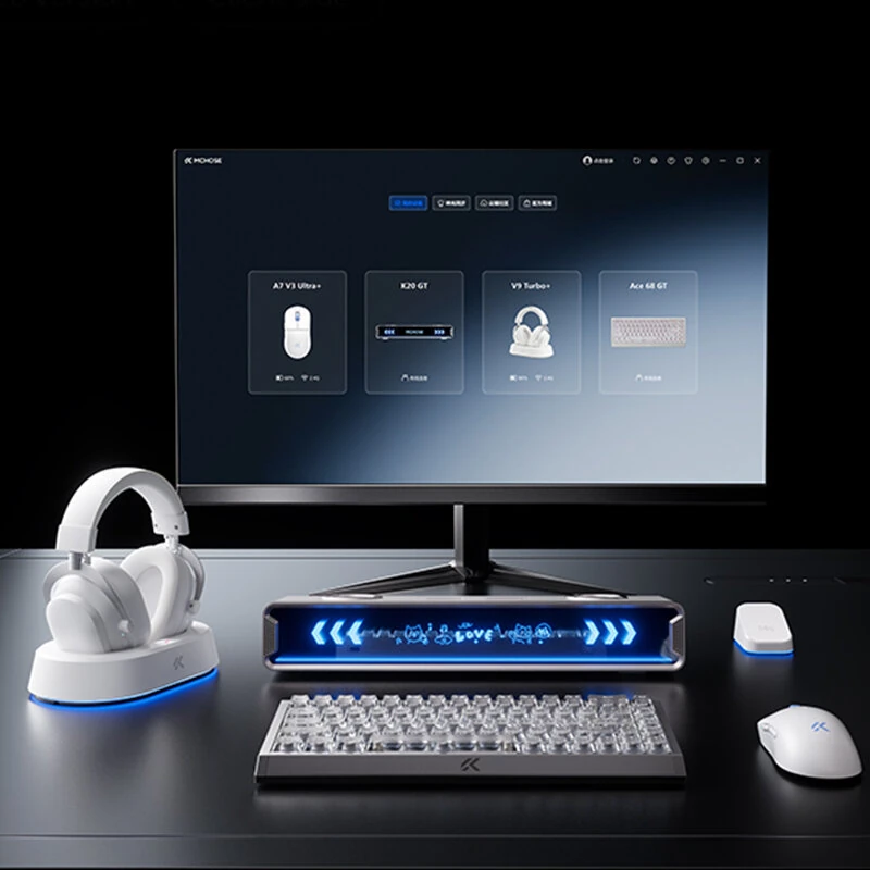 MCHOSE A7V3 Ultra+ Wireless Gaming Mouse Tri-mode PAW3955 Ti Sensor 8K Polling Rate 59g Ultra Lightweight 50000 DPI Ergonomic Gamer Mice — view 5