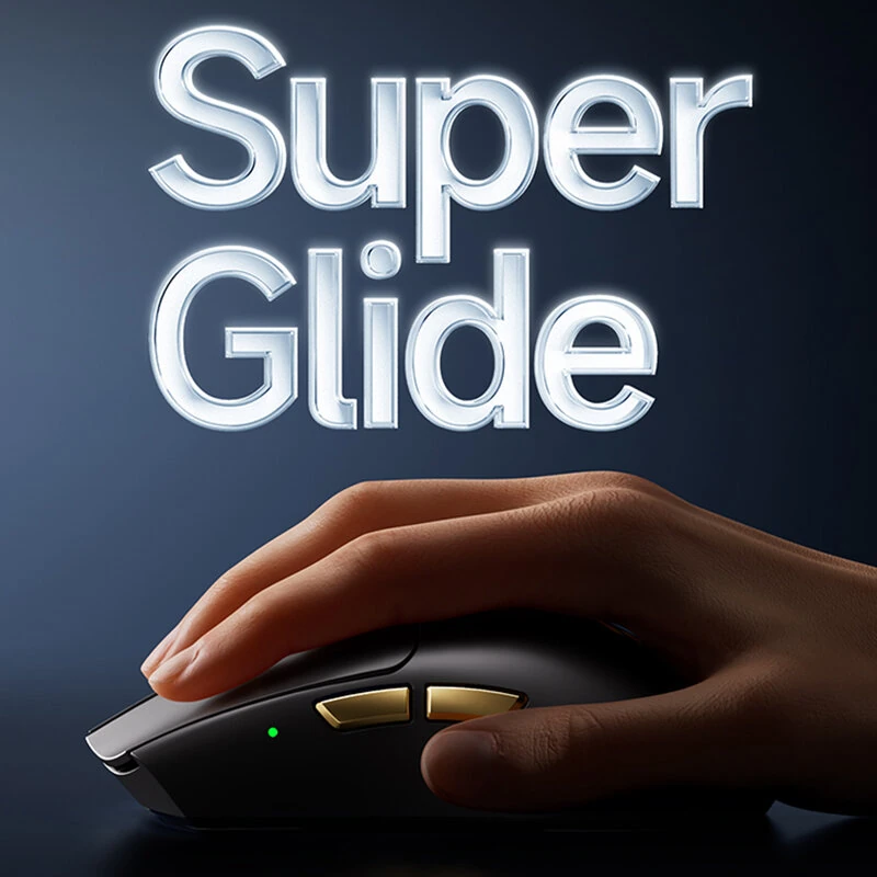 MCHOSE K7 V2 Ultra+ Tri-mode Gaming Mouse PAW3955 TI Sensor 50000DPI Dual 8K Return Rate 2.4G/Wired/bluetooth 59g Lightweight E-sport Gamer Mice Mouse — view 3