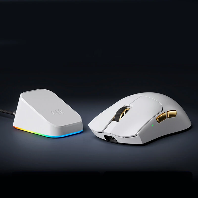 MCHOSE K7 V2 Ultra+ Tri-mode Gaming Mouse PAW3955 TI Sensor 50000DPI Dual 8K Return Rate 2.4G/Wired/bluetooth 59g Lightweight E-sport Gamer Mice Mouse — view 4