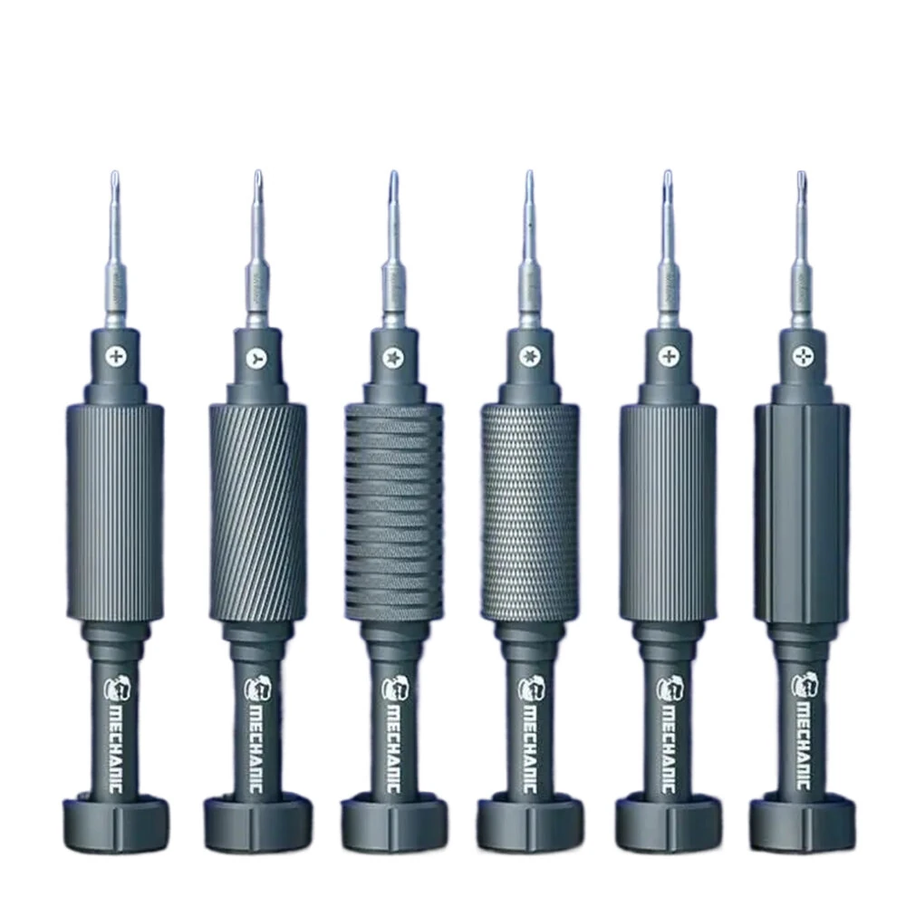 Mechanic 6-in-1 Mini Screwdriver Set Precision Magnetic Silicon-Magnesium Alloy Noise Reduction Bearings for iPhone Samsung Repair Tools — Mechanic