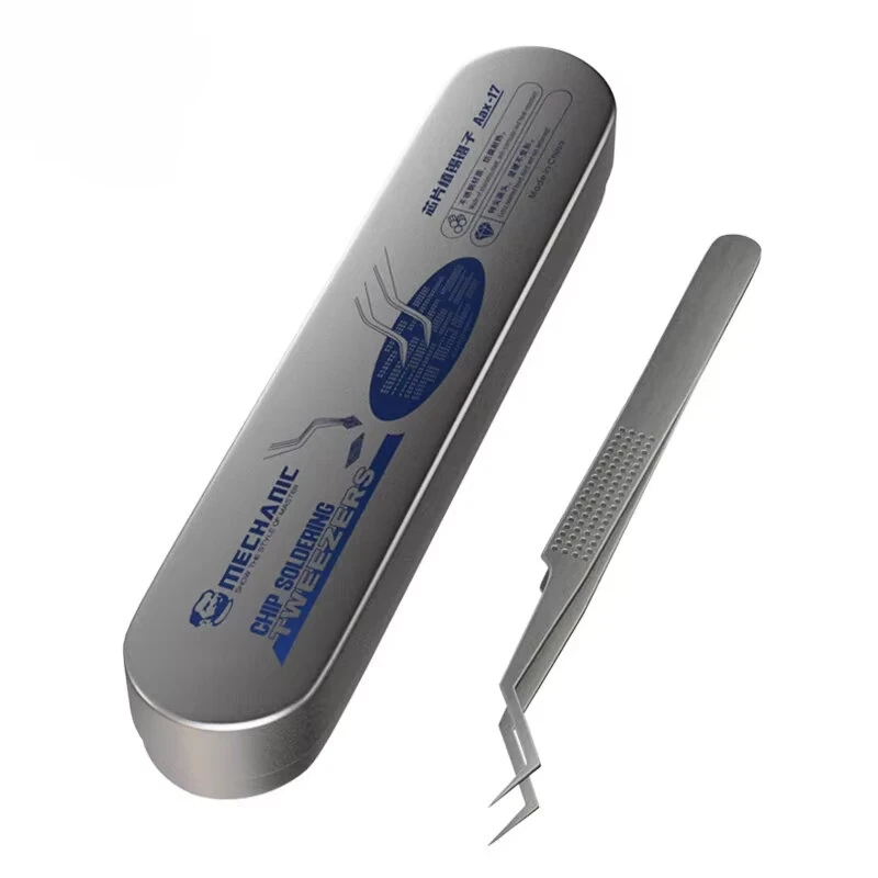 Mechanic Aax-17 Stainless Steel Chip Tin Planting Tweezer Anti Corrosion High Hardness Precision Tool for Mobile Phone Electronic Repair — Mechanic