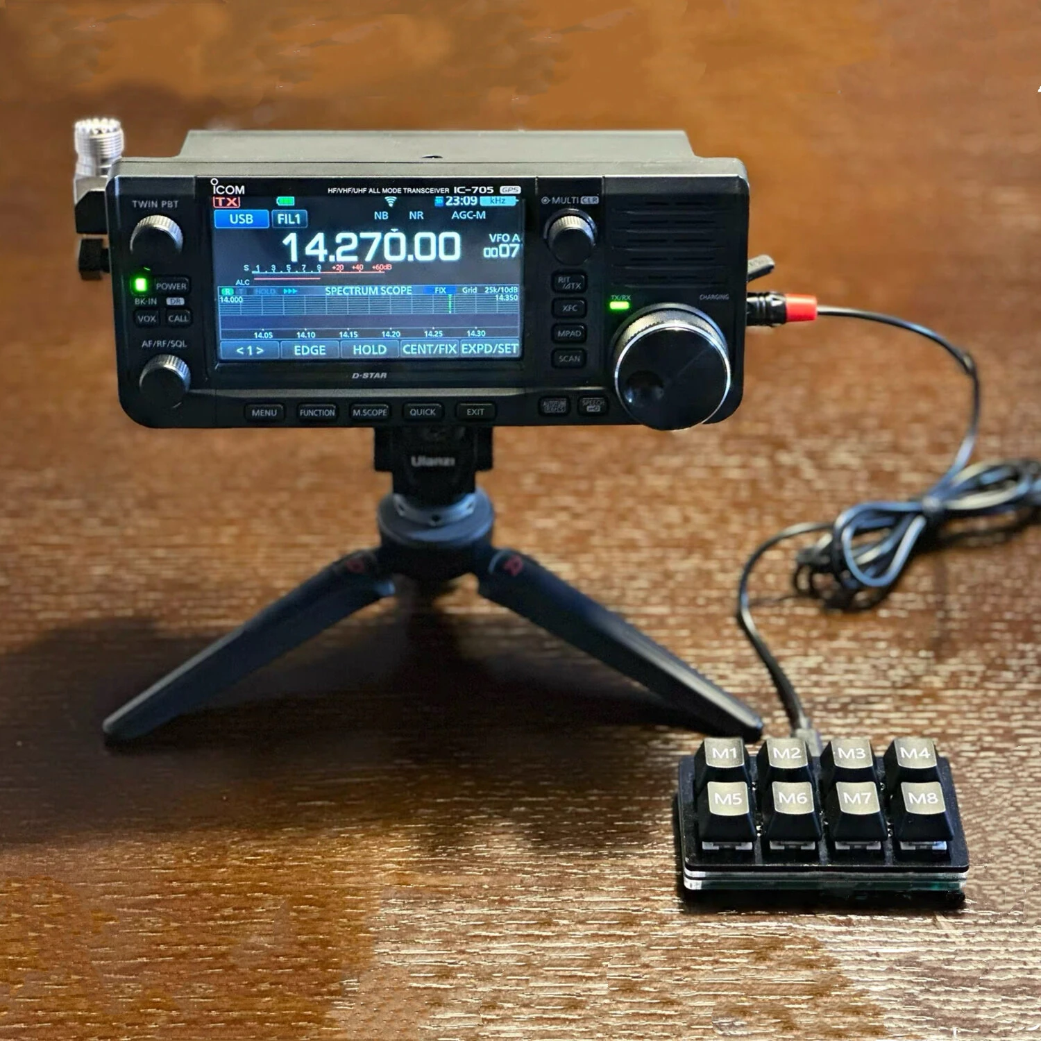 Mechanical Keyboard for ICOM IC 705 IC 7610 Shortwave Radio SSB CW RTTY Controller Replaceable Switches Keycaps Portable — view 6
