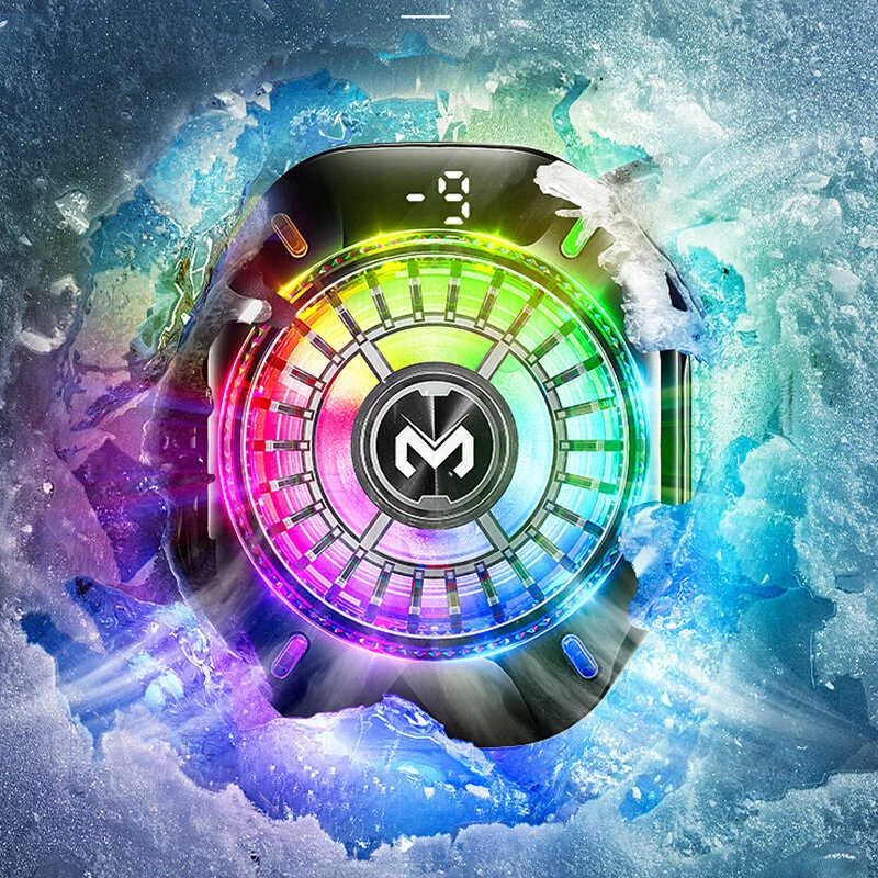 MEMO CX10 Magnetic Phone Cooler Semiconductor Cooling AI Temp Control RGB Lights Digital Display Gaming Radiator — view 2
