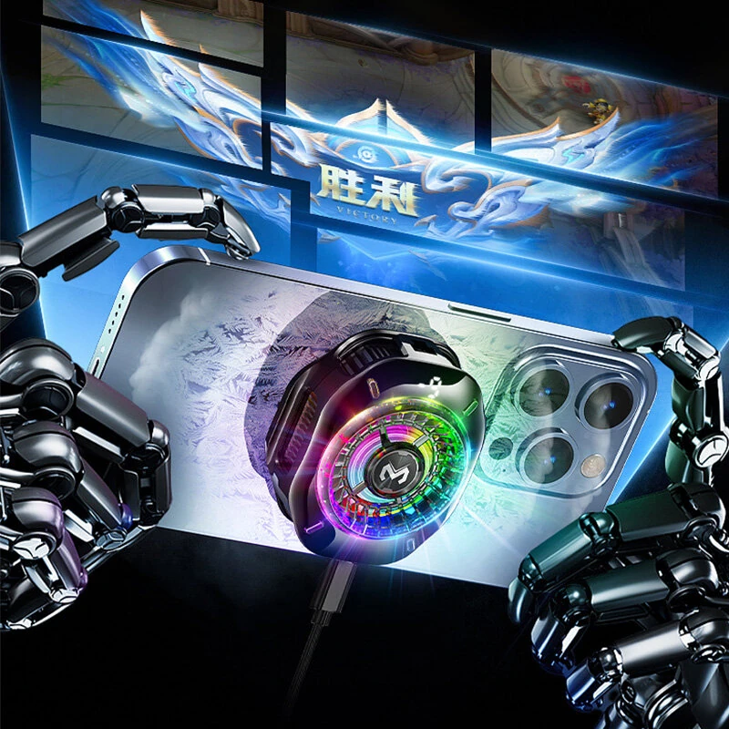 MEMO CX10 Magnetic Phone Cooler Semiconductor Cooling AI Temp Control RGB Lights Digital Display Gaming Radiator — view 3