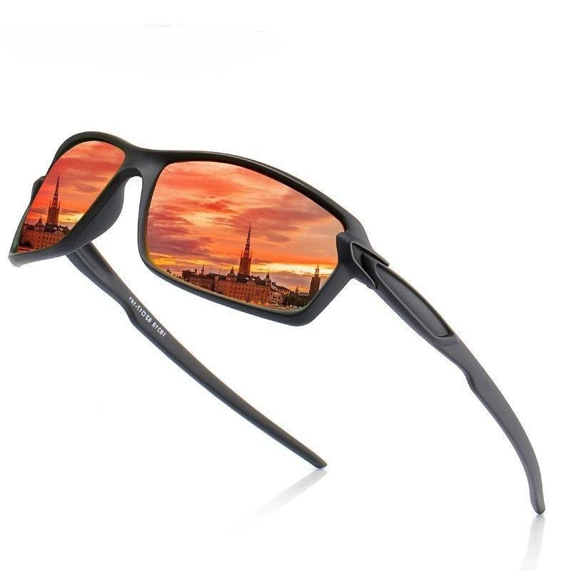 Men Polarized Sunglasses Fashion Square Sports Sun Glasses Male Driving Fishing Goggle UV400 Women Travel Eyewear — image 1