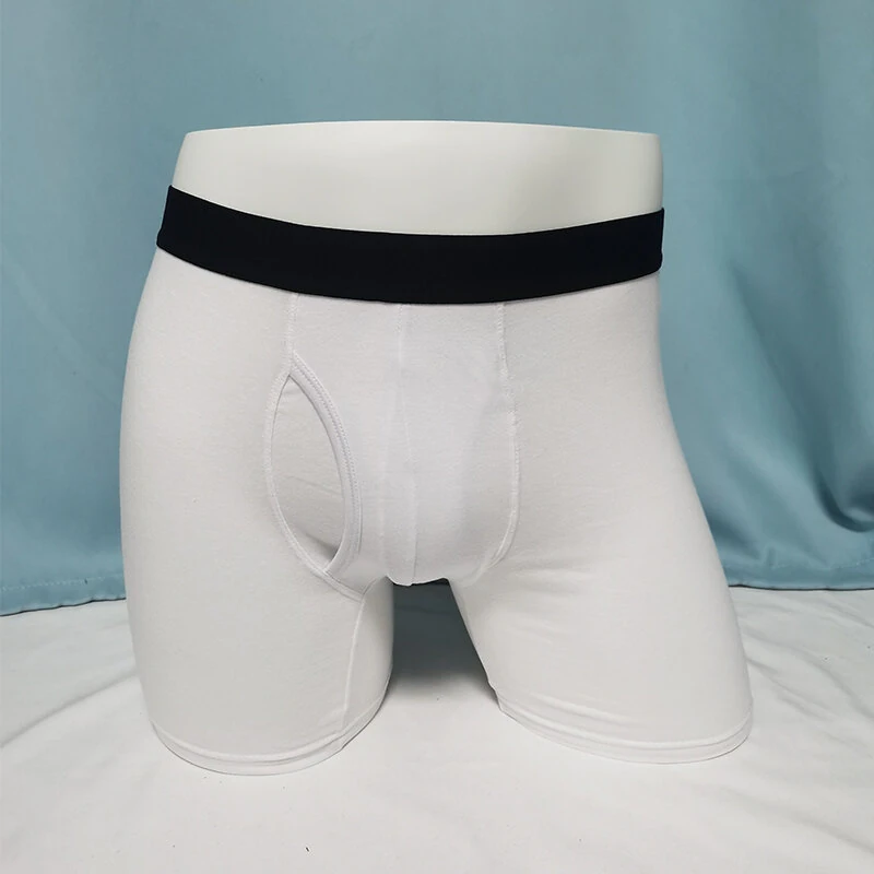 Men's 3-Pack Cotton Boxer Briefs with Comfortable Flex Waistband Breathable Solid Color Panties Boxershorts Comfy Open Front Crotch Underwear Male Sports Underpants Shorts — view 4