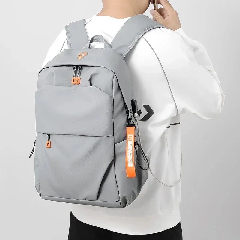 Men's Backpack Waterproof Lightweight USB Charging Laptop Bag Male Business Casual Youth Travel Backbag Teenage Outdoor Sport Bag Student Schoolbag — view 2