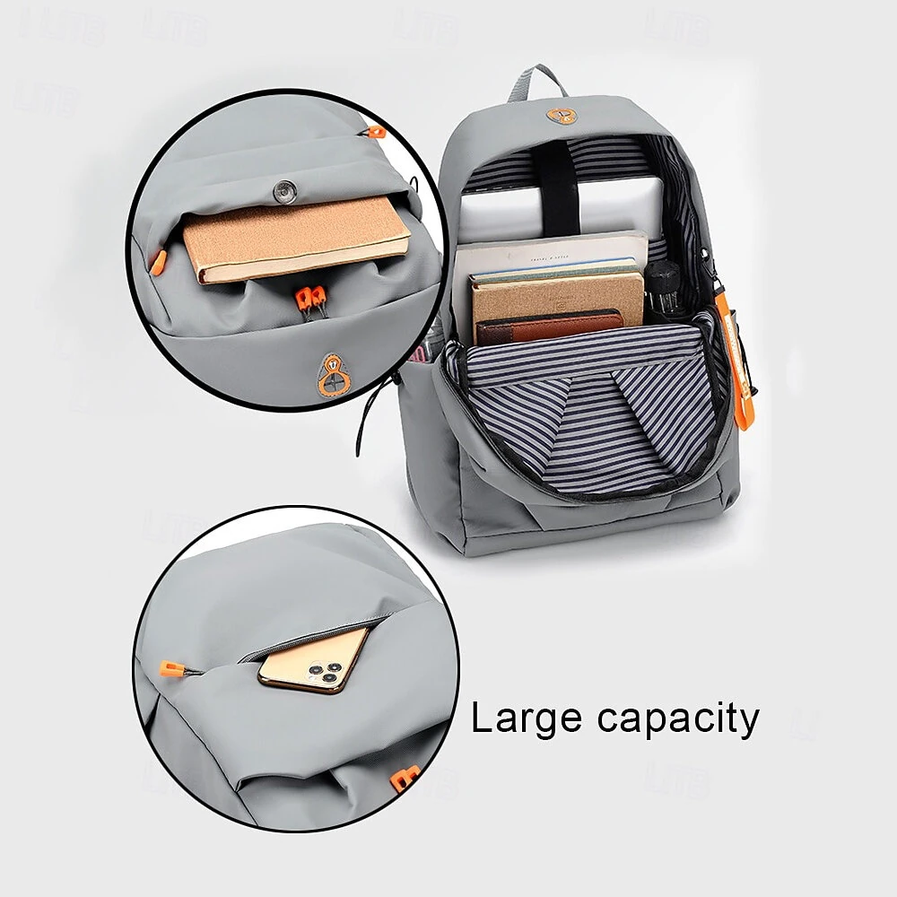 Men's Backpack Waterproof Lightweight USB Charging Laptop Bag Male Business Casual Youth Travel Backbag Teenage Outdoor Sport Bag Student Schoolbag — view 4