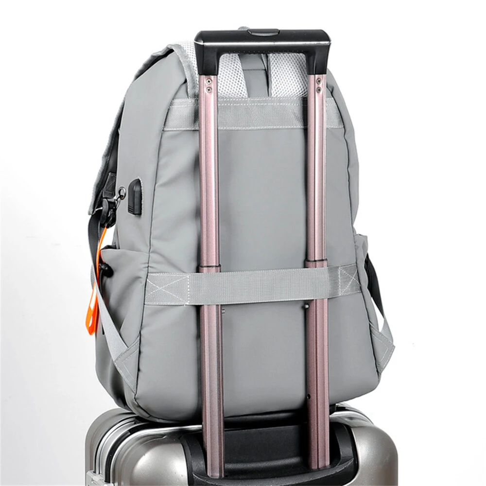 Men's Backpack Waterproof Lightweight USB Charging Laptop Bag Male Business Casual Youth Travel Backbag Teenage Outdoor Sport Bag Student Schoolbag — view 9