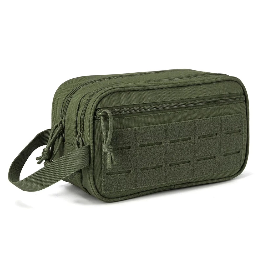 Men's Multifunctional Toiletry Bag Waterproof Compartment EDC Tool Storage Bag Skin Care Shaving Hygienic Organizer for Outdoor Travel Adventures — view 10