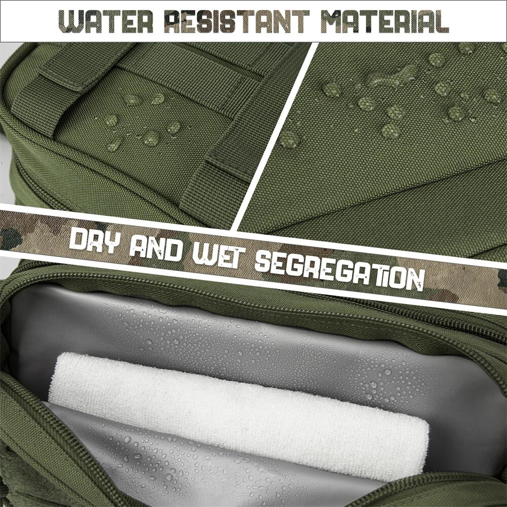Men's Multifunctional Toiletry Bag Waterproof Compartment EDC Tool Storage Bag Skin Care Shaving Hygienic Organizer for Outdoor Travel Adventures — view 4