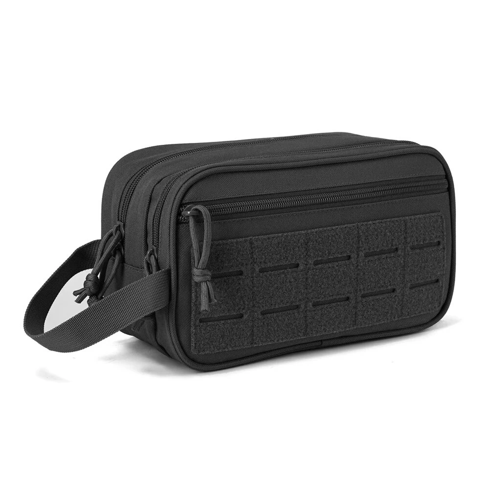 Men's Multifunctional Toiletry Bag Waterproof Compartment EDC Tool Storage Bag Skin Care Shaving Hygienic Organizer for Outdoor Travel Adventures — view 6