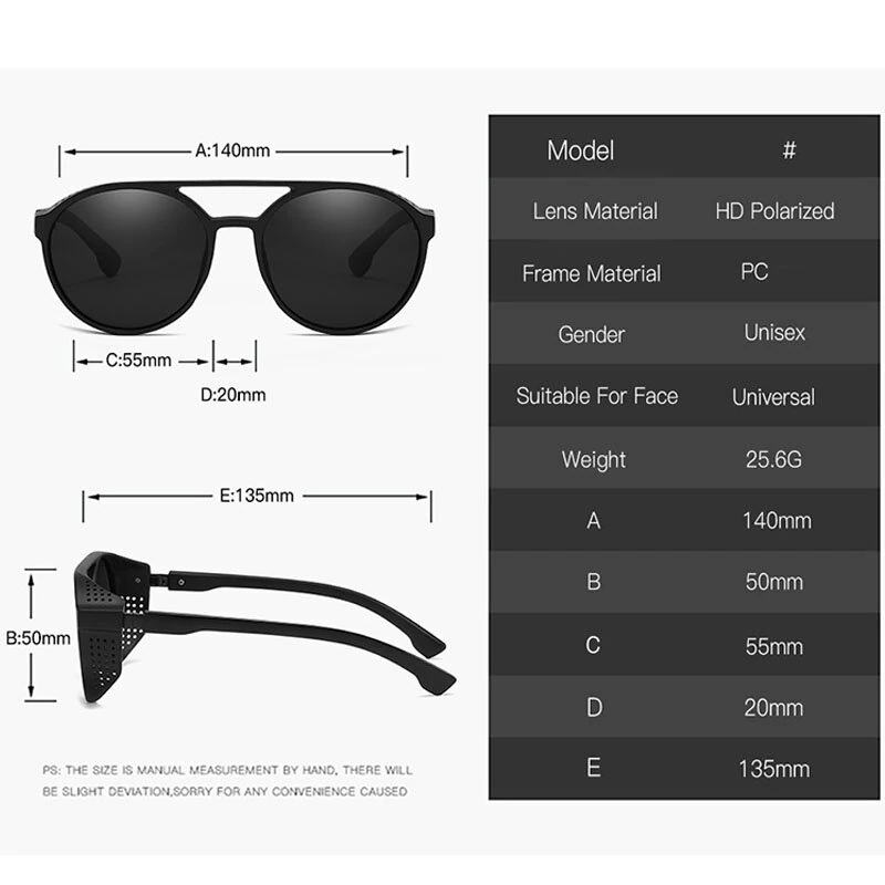 Men's Polarized Sunglasses Fashion Round Driving Sun Glasses for Unisex Classic Male Eyewear Travel Hiking Fishing Sunglasses — view 2
