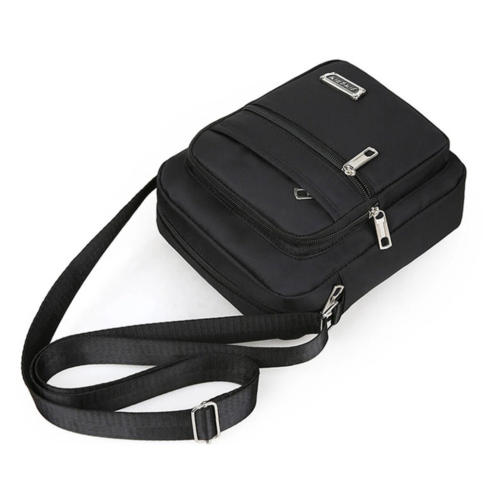 Men's Portable Business Casual Crossbody Bag Multi-compartment Lightweight Waterproof Nylon Shoulder Bag for Travel Daily Use — view 2