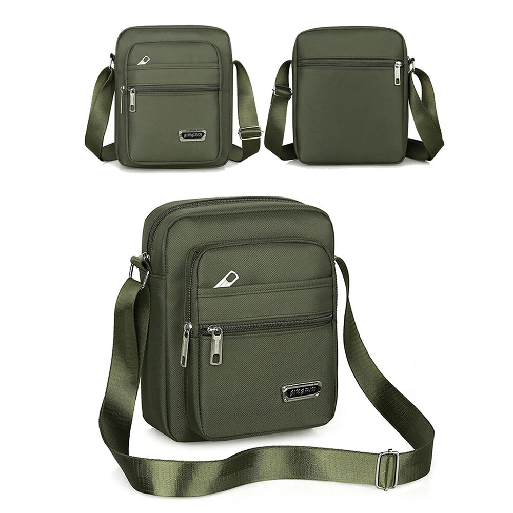 Men's Portable Business Casual Crossbody Bag Multi-compartment Lightweight Waterproof Nylon Shoulder Bag for Travel Daily Use — view 6
