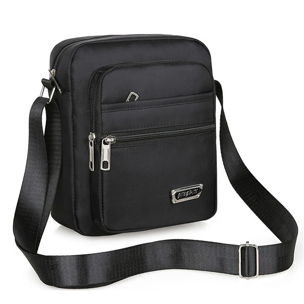 Men's Portable Business Casual Crossbody Bag Multi-compartment Lightweight Waterproof Nylon Shoulder Bag for Travel Daily Use — view 8
