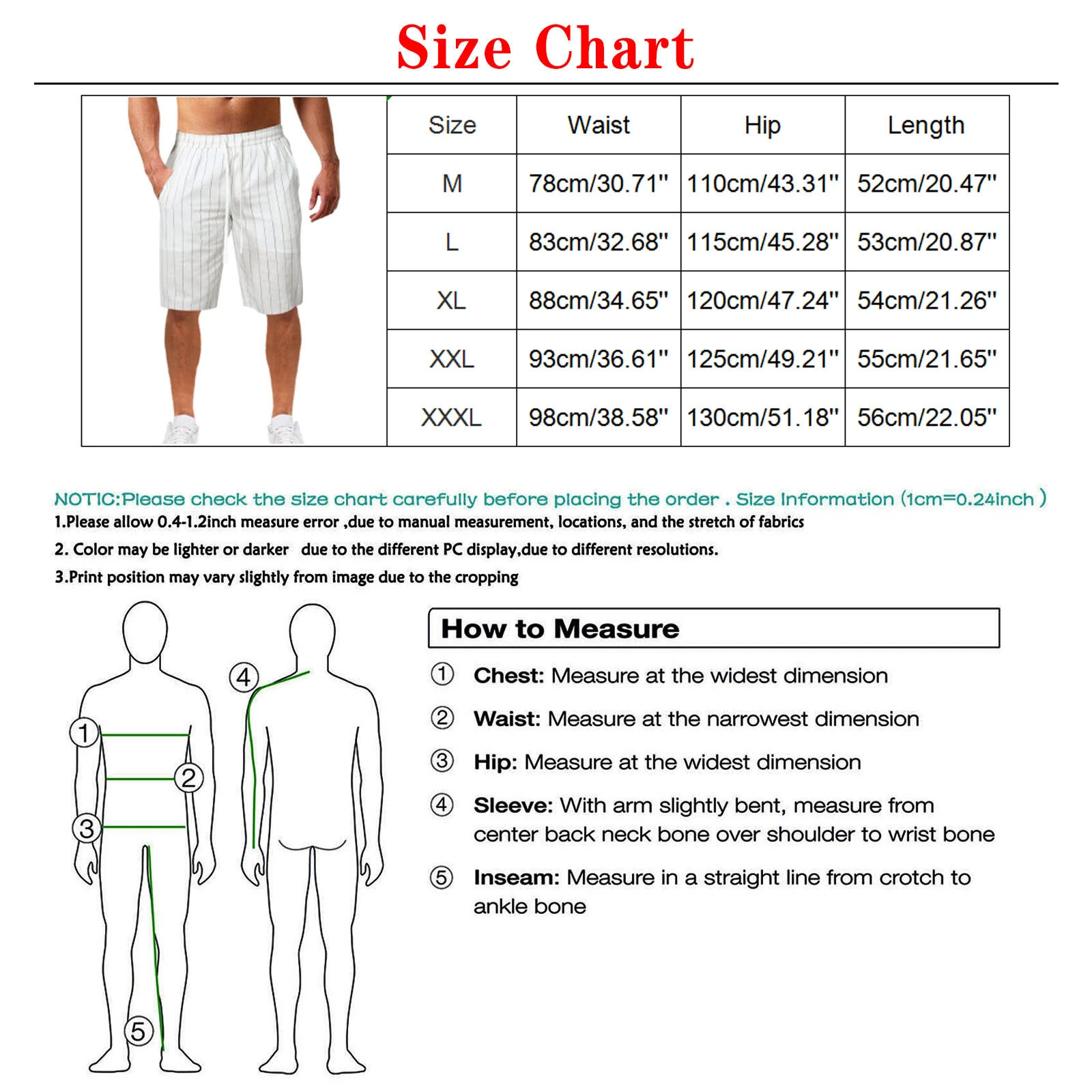 Men's Quick Dry Cotton Linen Shorts Summer Breathable Stripe Casual Gym Running Cargo Pocket Beach Five-point Pants Lightweight Comfortable — view 10