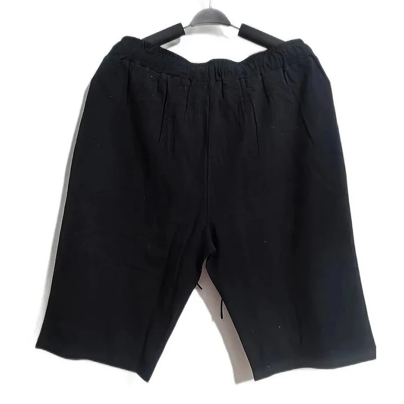 Men's Quick Dry Cotton Linen Shorts Summer Breathable Stripe Gym Running Pocket Cargo Beach Casual Five-point Pants Lightweight Comfortable — view 5