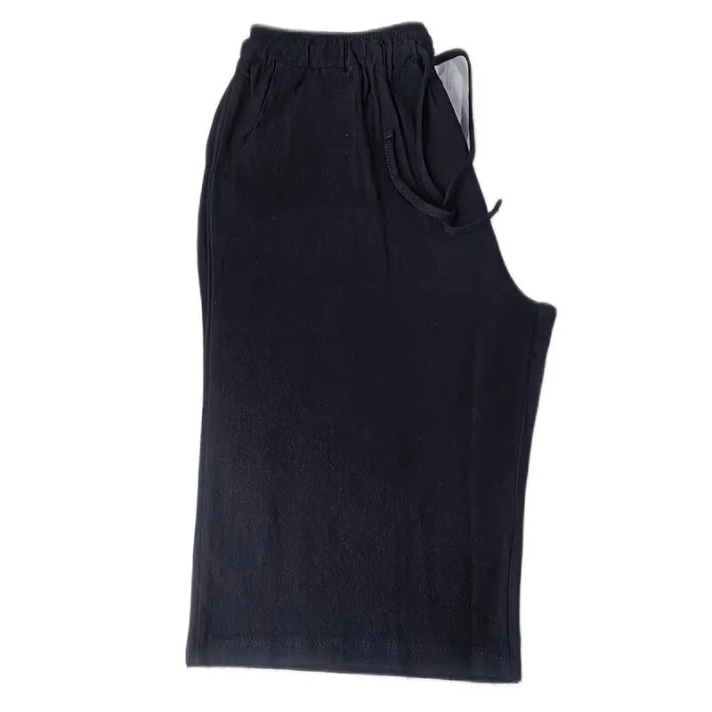 Men's Quick Dry Cotton Linen Shorts Summer Breathable Stripe Gym Running Pocket Cargo Beach Casual Five-point Pants Lightweight Comfortable — view 6