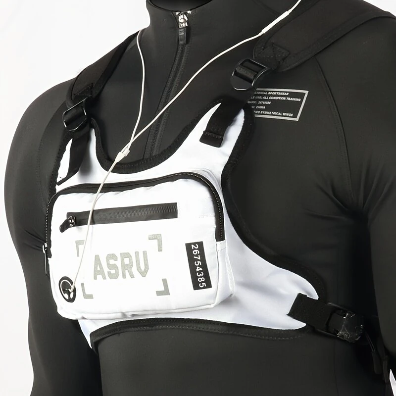 Men's Tactical Chest Bag Outdoor Gym Vest Reflective Safety Waterproof Cycling Pack Multi-function Male Phone Case Casual Sports Bag — view 11