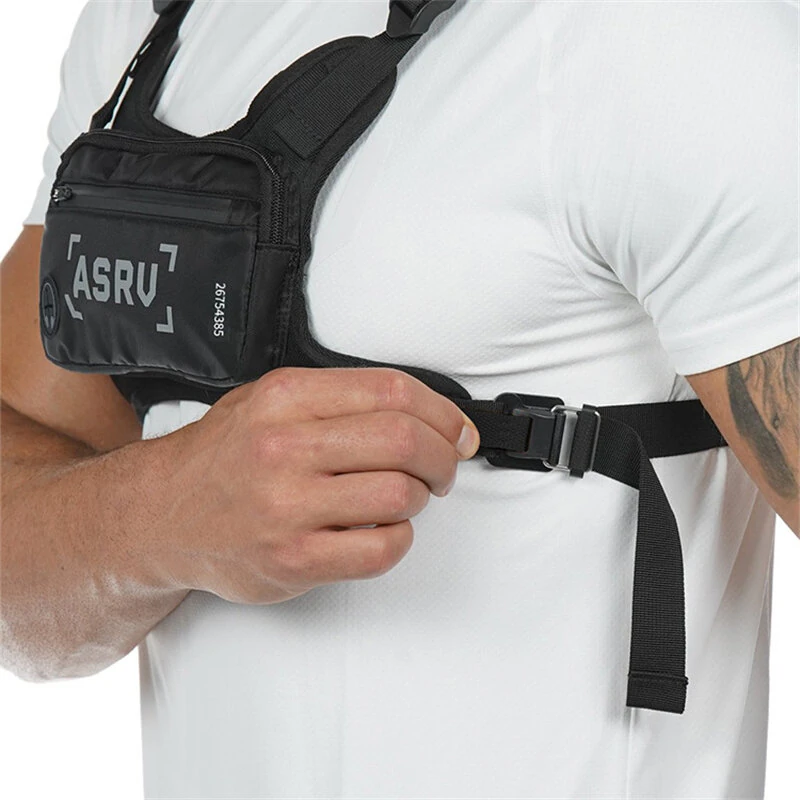 Men's Tactical Chest Bag Outdoor Gym Vest Reflective Safety Waterproof Cycling Pack Multi-function Male Phone Case Casual Sports Bag — view 3