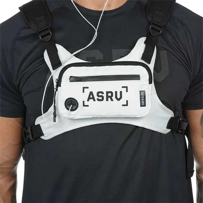 Men's Tactical Chest Bag Outdoor Gym Vest Reflective Safety Waterproof Cycling Pack Multi-function Male Phone Case Casual Sports Bag — view 4