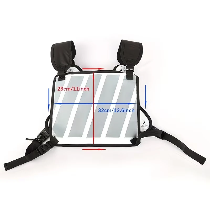Men's Tactical Chest Bag Outdoor Gym Vest Reflective Safety Waterproof Cycling Pack Multi-function Male Phone Case Casual Sports Bag — view 8