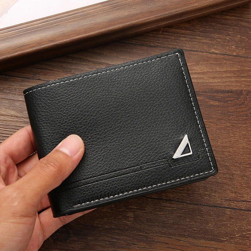 Men Short Wallet Business Casual Soft Leather Wallet Classic Retro Horizontal Wallet Large Capacity Fashion Purse With Card Slot — view 5