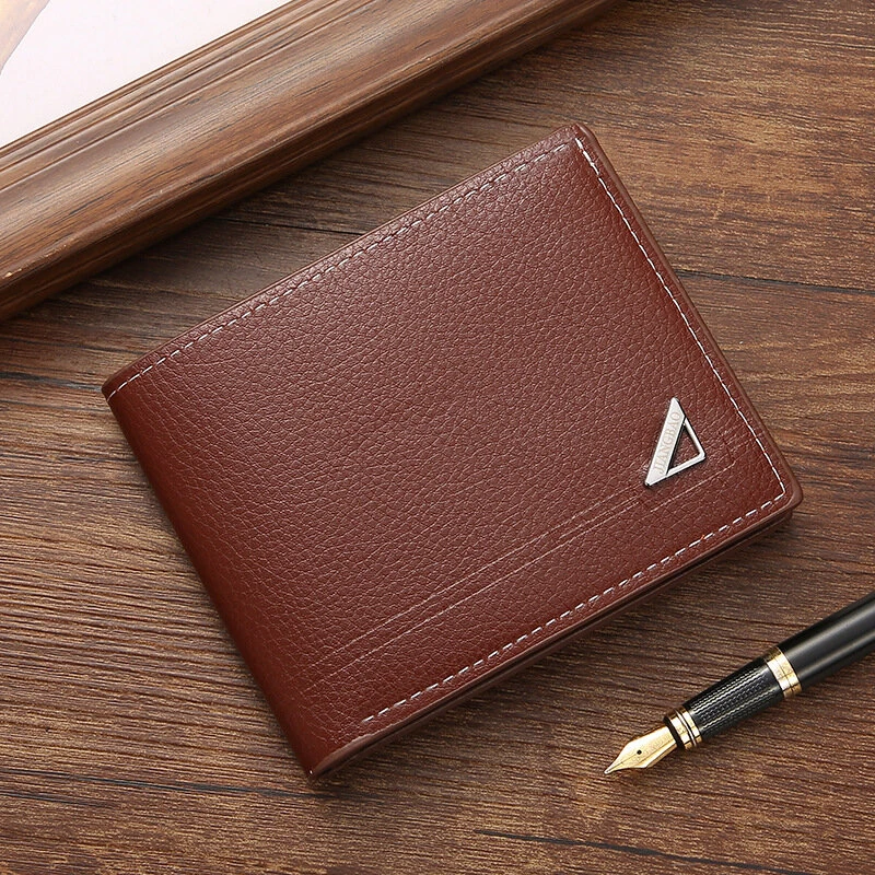 Men Short Wallet Business Casual Soft Leather Wallet Classic Retro Horizontal Wallet Large Capacity Fashion Purse With Card Slot — view 7