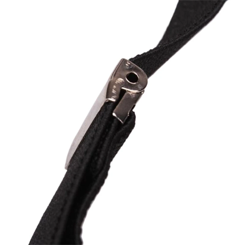 Mens Classic Black Suspenders Elastic Y-Back Adjustable Braces with 3 Metal Clips — view 3