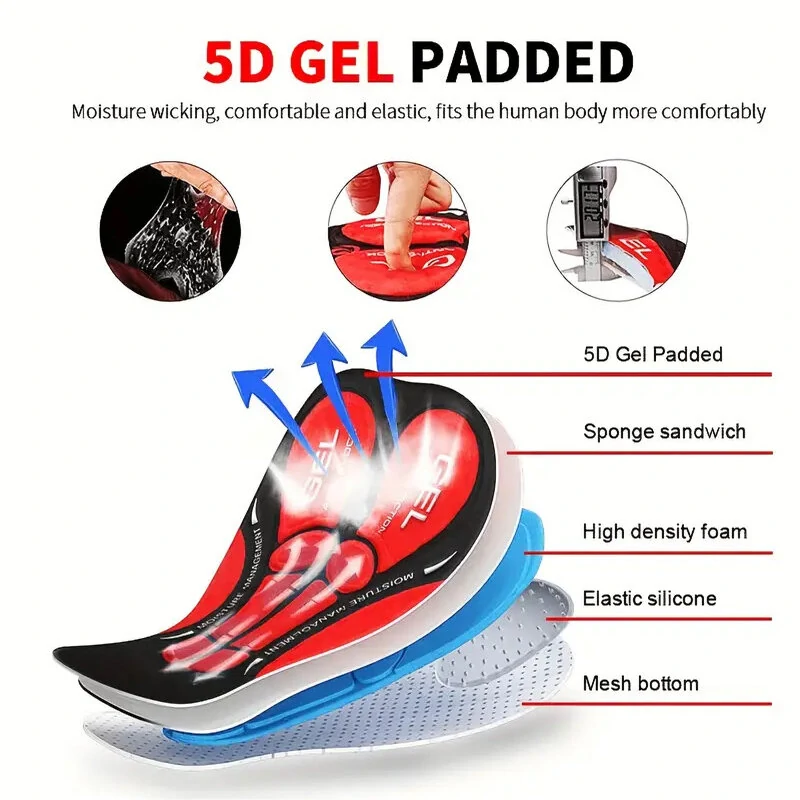 Men's Cycling Pant 3D Gel Breathable Shockproof Elastic Sweat-absorbent Sport Shorts Underpants for Bicycle — view 3