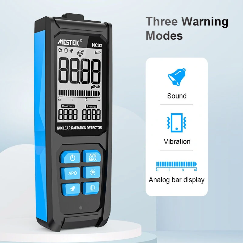 Mestek Nuclear Wastewater Geiger Counter Nuclear Radiation test Dosimeter X γ β ray Radioactivity Tester Marble Radioactive Tester — view 4