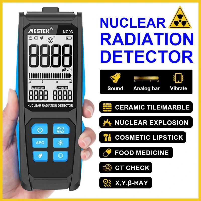 Mestek Nuclear Wastewater Geiger Counter Nuclear Radiation test Dosimeter X γ β ray Radioactivity Tester Marble Radioactive Tester — view 7