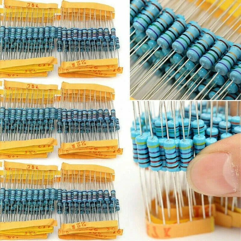 Metal Film Resistor Kit 130 Values 1R to 2.2M Ohm 2W 1% Tolerance 650PCS Electronic Component Assortment for Precision Circuits — view 3