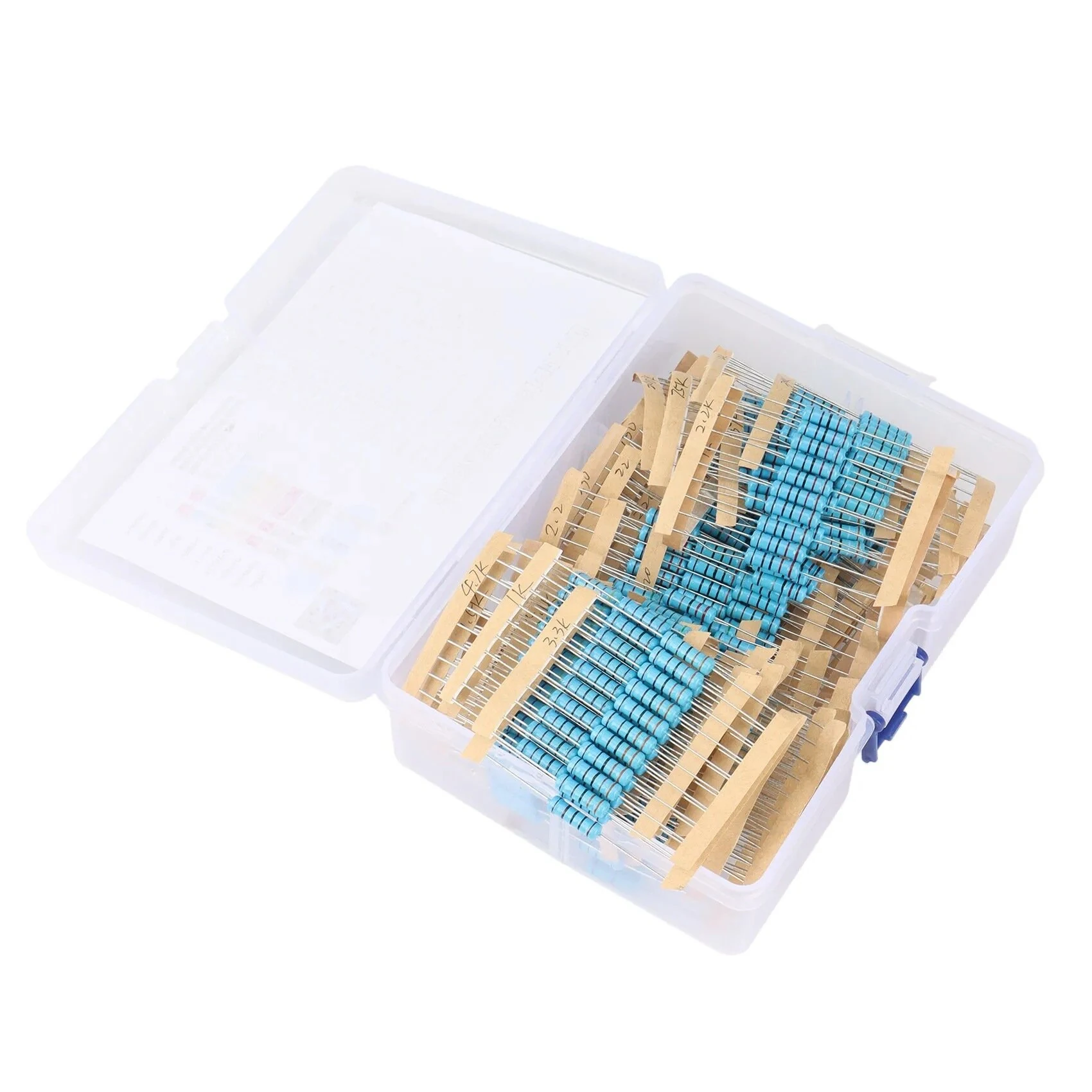 Metal Film Resistor Kit 130 Values 1R to 2.2M Ohm 2W 1% Tolerance 650PCS Electronic Component Assortment for Precision Circuits — view 6