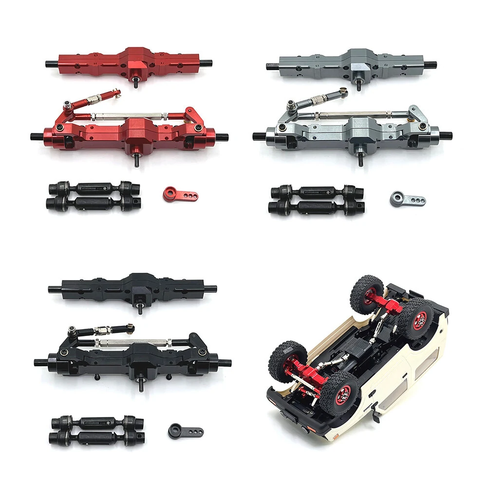Metal Upgrade Kit Front Rear Bridge Drive Shaft for WPL 1/10 C74 1/16 RC Car Parts — image 1
