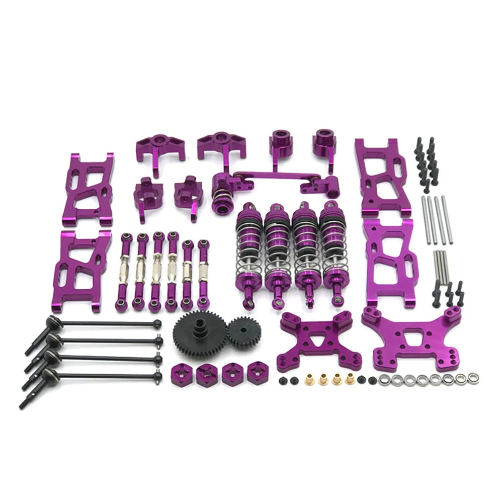 Metal Upgrade Parts WLtoys 144001 144010 124017 124019 Rlaarlo 1/14 1/12 AM X12 RC Car Shock Tower Arm Rod Kits — view 3