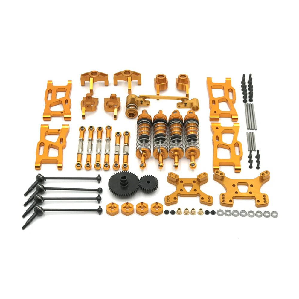 Metal Upgrade Parts WLtoys 144001 144010 124017 124019 Rlaarlo 1/14 1/12 AM X12 RC Car Shock Tower Arm Rod Kits — view 5