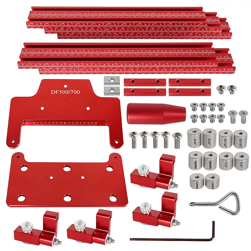 Metric Inch 1500mm Guide Rail Woodworking Tenon Jigsaw Connection Slotted Punching Positioning Guide Rail for Festool DF500 700 Base System — view 2
